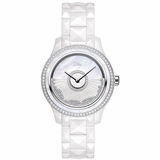 Christian Dior VIII Grand Bal White Ceramic Diamond Women's Watch CD124BE4C002